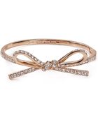 Kate Spade Skinny Mini Pave Bow Bangle - Lyst