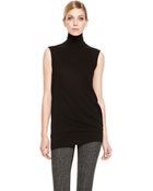 Donna Karan New York Sleeveless Turtleneck Tunic Top - Lyst