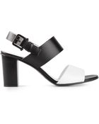 Jil Sander Chunky Heel Sandals - Lyst