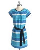 Tommy Hilfiger Striped Belted Tunic - Lyst