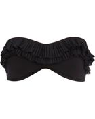 River Island Black Ruffle Trim Balconette Bikini Top - Lyst