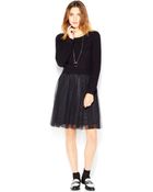 Maison Jules Tulle-Skirt Sweater Dress - Lyst