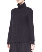Vince Cable Knit Turtleneck Sweater - Lyst