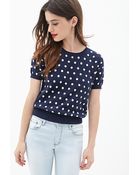 Forever 21 Polka Dot Sweater - Lyst