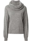 Societe Anonyme Cowl Neck Sweater - Lyst