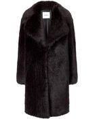 Ainea Two Tone Faux Fur Coat - Lyst