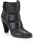Chloé Padded Leather & Suede Runway Ankle Boots - Lyst