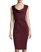Donna Karan New York Draped Cowl-Neck Dress - Lyst