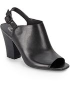 Franco Sarto Leather Slingback Sandals - Lyst