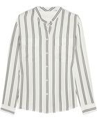 J.Crew Orchid Striped Silk Blouse - Lyst