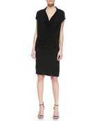 Michael Kors Crepe Jersey Cowl-Neck Shift Dress - Lyst