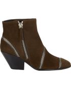 Giuseppe Zanotti Zipper-Trim Ankle Boots - Lyst