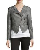 Raison D'etre Faux-Leather Cropped Jacket - Lyst