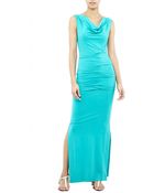 Nicole Miller Hayden Cowlneck Maxi Dress - Lyst