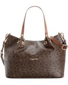 Calvin Klein Hudson Monogram Tote - Lyst