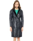 Nina Ricci Long Shearling Coat - Eclipse - Lyst