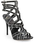 B Brian Atwood Carbinia Leather Strappy Sandals - Lyst
