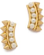 Rebecca Minkoff Spike Earcuff - Gold/Pearl - Lyst
