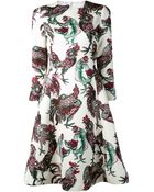 Rochas Rooster Dress - Lyst