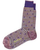 Robert Graham Veela Spotted Striped Socks - Lyst