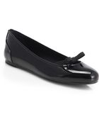 Prada Patent Leather Bow Ballet Flats - Lyst