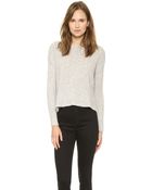 ATM Boatneck Raw Edge Sweater - Stone - Lyst