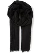 Rick Owens Frayed Scarf - Lyst