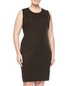 Misook Essential Knit Tank Dress, Coffee - Lyst