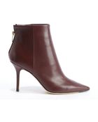 Jimmy Choo Mahogany Leather Zipper Ankle Boots - Lyst