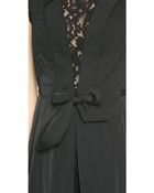 Nina Ricci Taffeta Bow Dress - Black - Lyst