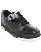 Kenzo Grey Leather Multi Logo Yale Sneakers - Lyst