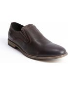 Kenneth Cole Reaction Brown Leather 'Pin Wheel' Slip-On Loafers - Lyst