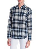 Nili Lotan Plaid Collared Shirt - Lyst