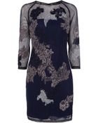 Karen Millen Lace Embroidery Dress - Lyst