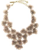 Oscar de la Renta Swirl Flower Necklace - Lyst