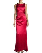 Carolina Herrera Sleeveless Pleated Bodice Silk Gown - Lyst