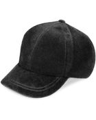 Nine West Faux Haircalf Baseball Cap - Lyst