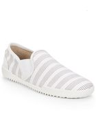 Dolce & Gabbana Striped Leather Slip-On Sneakers - Lyst