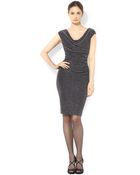Lauren by Ralph Lauren Petite Capsleeve Cowlneck Dress - Lyst
