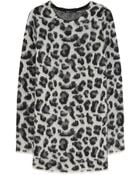 Maje Kapsule Leopard-Intarsia Metallic Knitted Sweater - Lyst
