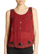 Free People Beaded Sleeveless Tank - Lyst