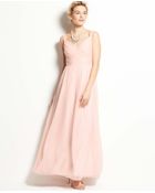 Ann Taylor Silk Georgette V-Neck Gown - Lyst