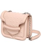 Alexander McQueen Mini Heroine Studs Sponge Leather Bag - Lyst