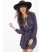 Forever 21 Paisley Print Fit & Flare Dress - Lyst