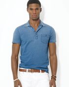 Ralph Lauren Polo Diamondprint Jersey Polo Shirt - Lyst