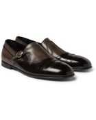 Dolce & Gabbana Leather Monk-Strap Shoes - Lyst