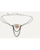 Asos Semi Precious Choker Necklace - Lyst