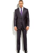 Versace Dark Grey Tonal Stripe Suit - Lyst