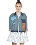 Au Jour Le Jour Embroidered Cotton Denim Jacket - Lyst