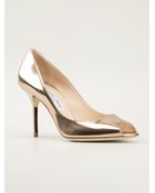 Jimmy Choo 'Evelyn' Peep Toe Pumps - Lyst